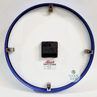 30cm Brushed Stainless Blue Modern Wall Clock By HERMLE image