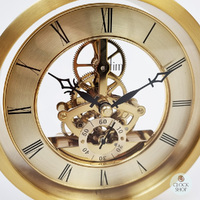 14cm Millendon Gold Battery Skeleton Table Clock By ACCTIM (Cracked Back) image