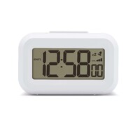 9cm Kitto White LCD Digital Alarm Clock By ACCTIM image