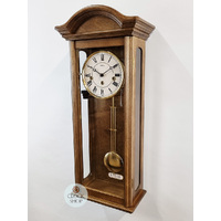 64cm Oak 8 Day Mechanical Chiming Wall Clock By AMS image