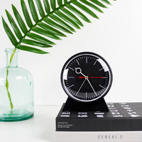 13.5cm Bloke Black Silent Analogue Alarm Clock By CLOUDNOLA image