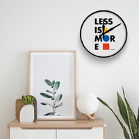 45cm Bauhaus Collection Less Is More White Silent Wall Clock By CLOUDNOLA image