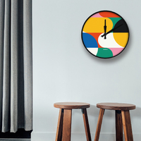45cm Bauhaus Collection Mid-Century Geometric Silent Wall Clock By CLOUDNOLA image