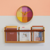 30cm Riso Collection Magenta & Yellow Silent Wall Clock By CLOUDNOLA image