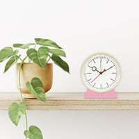 13.5cm Bloke Pink Silent Analogue Alarm Clock By CLOUDNOLA image