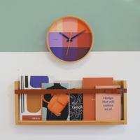 30cm Riso Collection Red & Blue Silent Wall Clock By CLOUDNOLA image