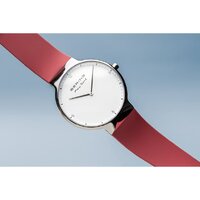 Max Rene Collection Mens Watch With Red Silicone Band By BERING image