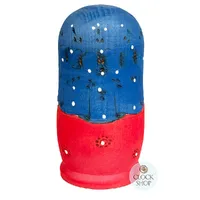 Woodburn Russian Dolls- Blue Scaft Floral 11cm (Set Of 5) image