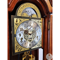118cm Walnut 8 Day Mechanical Regulator Wall Clock With Moon Dial By AMS image