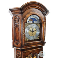 215cm Rustic Oak Grandfather Clock with Westminster Chime & Moon Dial image
