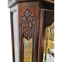 219cm Dark Oak Grandfather Clock With Westminster Chime & Moon Dial image