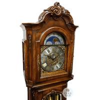 215cm Decorative Oak Grandfather Clock with Westminster Chime & Moon Dial image