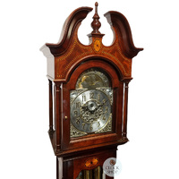 222cm Walnut Grandfather Clock With Triple Chime & Inlay By Howard Miller image