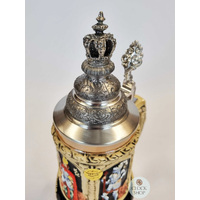 The King's Beer Stein With Pewter Crown On Lid 0.75L BY KING image