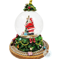 18cm Musical Snow Globe With Christmas Tree & Moving Train (Oh Christmas Tree) image