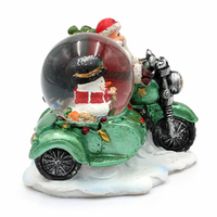 8cm Santa On Motor Bike with Side Car Snow Globe image