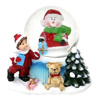7cm Santa & Snowman Snow Globe - Assorted Designs image