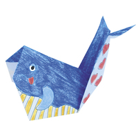 Colouring Origami- Whale image