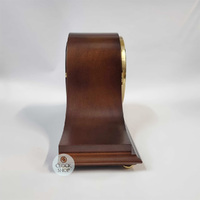 50cm Walnut Mechanical Tambour Mantel Clock With Westminster Chime By AMS image