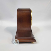 23cm Walnut Mechanical Tambour Mantel Clock With Westminster Chime By AMS image
