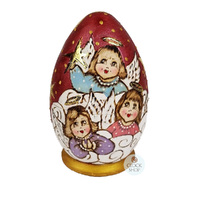 Woodburn Egg Russian Dolls- Red Angels 15cm (Set Of 5) image