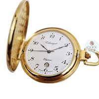 41mm Gold Unisex Pocket Watch With Regal Crest By CLASSIQUE (Arabic) image