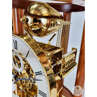 39cm Cherry Mechanical Skeleton Table Clock With Triple Chime By KIENINGER image