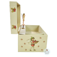 Strawberry Fairy Glow In The Dark Dancing Fairy Musical Jewellery Box (Mozart- The Magic Flute) image