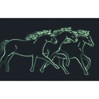 Blue Horses Glow In The Dark Musical Jewellery Box (Schubert- Lullaby) image