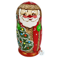 Woodburn Santa Russian Dolls- 18cm (Set Of 5) image