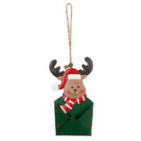 12cm Metal Envelope Figurine Hanging Decoration- Assorted Designs image