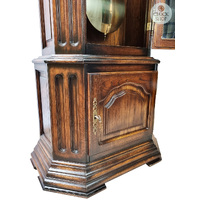 217cm Rustic Oak Grandfather Clock With Westminster Chime & Moon Dial image