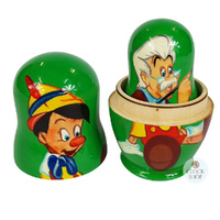 Pinocchio Russian Dolls- Green 11cm (Set Of 5) image