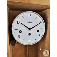 57cm Oak 8 Day Mechanical Chiming Wall Clock By HERMLE image