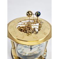 Tellurium Mantel Clock in Gold & Piano Black 35cm By HERMLE image