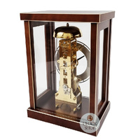 26cm Walnut Mechanical Table Clock With Bell Strike By HERMLE image
