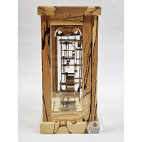 26cm Beech Mechanical Table Clock With Bell Strike By HERMLE image