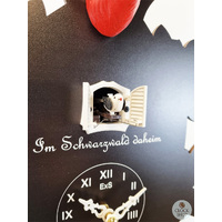 5 Leaf & Deer Battery Printed Cuckoo Clock With Black Forest Print 40cm By TRENKLE image