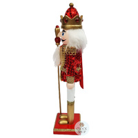 30cm Red & Gold King Nutcracker image