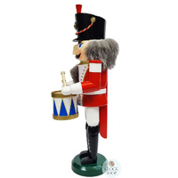 39cm Red & White Drummer Nutcracker By Seiffener image