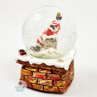 14.5cm Musical Snow Globe With Santa On Chimney (We Wish You a Merry Christmas) image