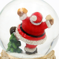 6.3cm Jolly Santa Snow Globe- Assorted Designs image