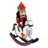 30cm King On Rocking Horse Nutcracker image