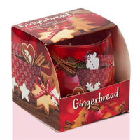 8.5cm Scented Gingerbread Christmas Candle- Assorted Scents image
