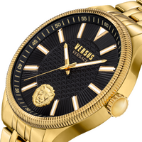 Colonne Gold Watch With Black Dial By VERSACE image