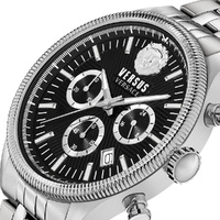 45mm Colonne Chrono Silver Mens Watch With Black Dial By VERSACE image