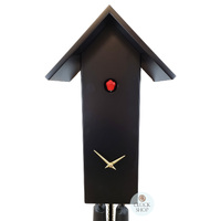 Black Bird House 8 Day Mechanical Modern Cuckoo Clock 41cm By ROMBA image