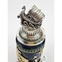 Viking Beer Stein With Pewter Viking Ship Lid 0.75L By KING image
