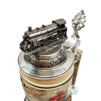Steam Train Stein With Pewter Train Lid 0.5L By Thewalt 1893 image