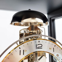 26cm Black Mechanical Table Clock With Bell Strike By HERMLE image
